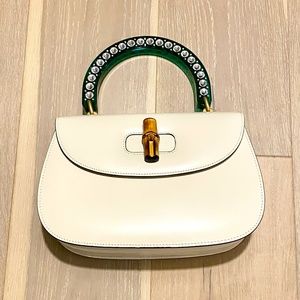 Gucci Crystal Bamboo Top Handle Bag